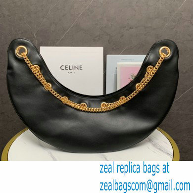 Celine large ava chain bag in smooth Calfskin Black/Gold 2022