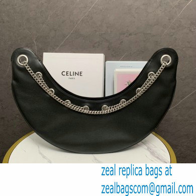 Celine large ava chain bag in smooth Calfskin Black/Silver 2022