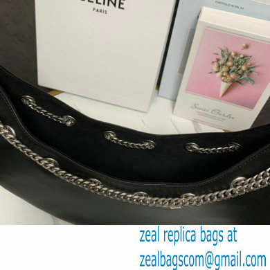 Celine large ava chain bag in smooth Calfskin Black/Silver 2022