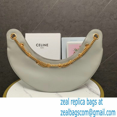 Celine large ava chain bag in smooth Calfskin Gray/Gold 2022 - Click Image to Close