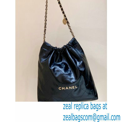 Chanel Shiny Calfskin CHANEL 22 Large Handbag AS3262 in Original Quality Black/Gold 2022