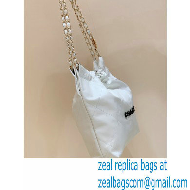 Chanel Shiny Calfskin CHANEL 22 Small Handbag AS3260 in Original Quality White/Black 2022