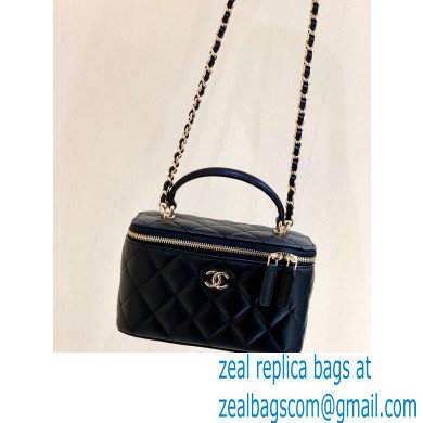 Chanel Vanity Case Bag with Chain Top Handle AP2199 in Original Quality Lambskin Black 2022