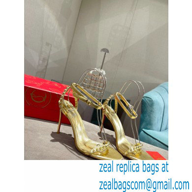 Christian Louboutin Heel 10cm So Me Sandals Gold 2022