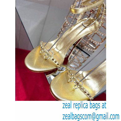 Christian Louboutin Heel 10cm So Me Sandals Gold 2022 - Click Image to Close