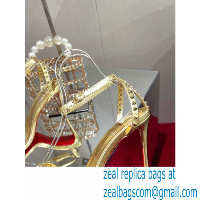 Christian Louboutin Heel 10cm So Me Sandals Gold 2022 - Click Image to Close