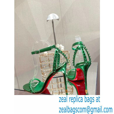 Christian Louboutin Heel 10cm So Me Sandals Green 2022 - Click Image to Close