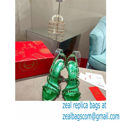 Christian Louboutin Heel 10cm Spikita Strap Sandals Green 2022