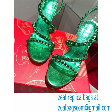 Christian Louboutin Heel 10cm Spikita Strap Sandals Green 2022