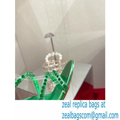 Christian Louboutin Heel 10cm Spikita Strap Sandals Green 2022