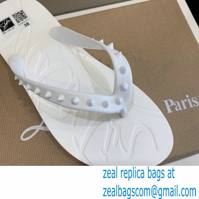 Christian Louboutin PVC SLIPPERS WHITE