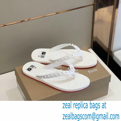 Christian Louboutin PVC SLIPPERS WHITE