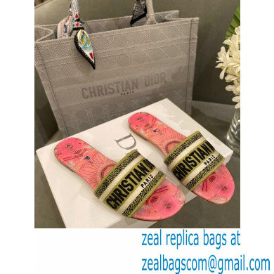 Dior Embroidered Cotton Dway Slides 01 2022