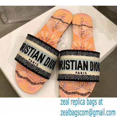 Dior Embroidered Cotton Dway Slides 02 2022