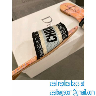 Dior Embroidered Cotton Dway Slides 02 2022