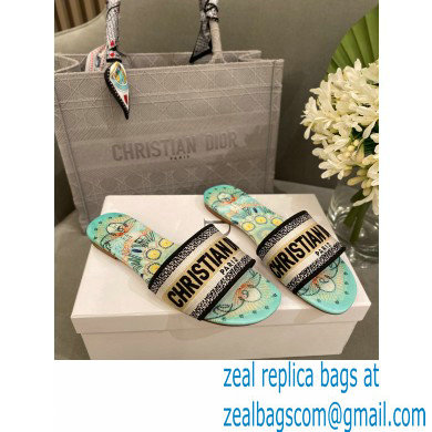 Dior Embroidered Cotton Dway Slides 04 2022