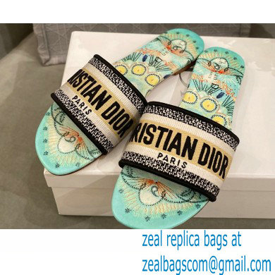 Dior Embroidered Cotton Dway Slides 04 2022