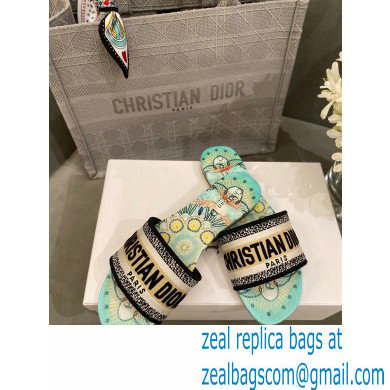 Dior Embroidered Cotton Dway Slides 04 2022 - Click Image to Close