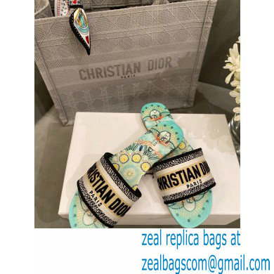 Dior Embroidered Cotton Dway Slides 04 2022