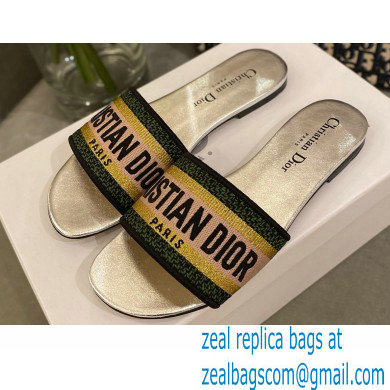 Dior Embroidered Cotton Dway Slides 09 2022