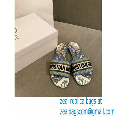 Dior Embroidered Cotton Dway Slides 10 2022 - Click Image to Close