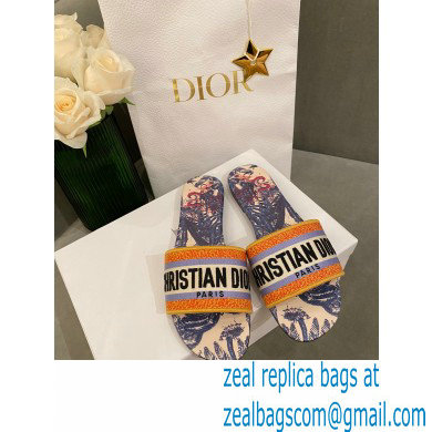 Dior Embroidered Cotton Dway Slides 11 2022