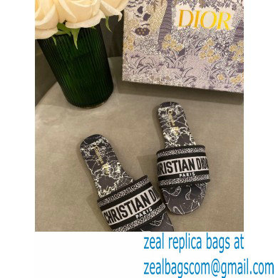 Dior Embroidered Cotton Dway Slides 15 2022 - Click Image to Close