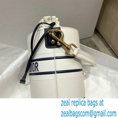 Dior small white smooth calfskin Vibe Bucket Bag 2022