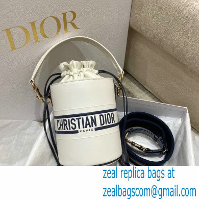 Dior small white smooth calfskin Vibe Bucket Bag 2022