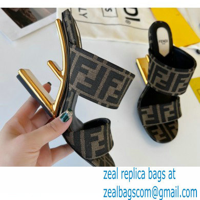 Fendi First FF Fabric High-heeled Sandals 2022 - Click Image to Close