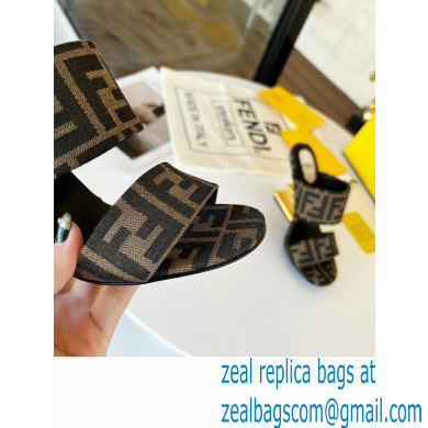 Fendi First FF Fabric High-heeled Sandals 2022