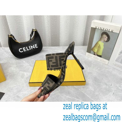 Fendi Heel 10cm FF Fabric Sandals 2022