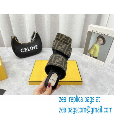 Fendi Heel 10cm FF Fabric Sandals 2022