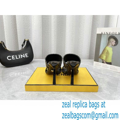 Fendi Heel 10cm FF Fabric Sandals 2022