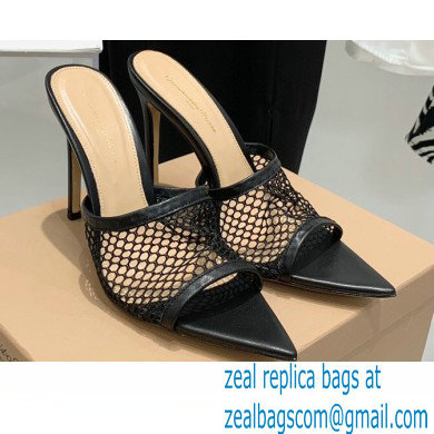 Gianvito Rossi Heel 10.5cm Alisa Mules Black 2022 - Click Image to Close