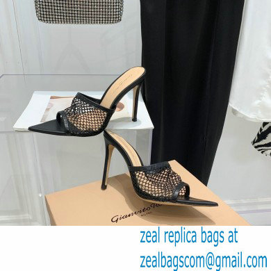 Gianvito Rossi Heel 10.5cm Alisa Mules Black 2022 - Click Image to Close