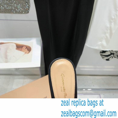 Gianvito Rossi Heel 10.5cm Alisa Mules Black 2022 - Click Image to Close