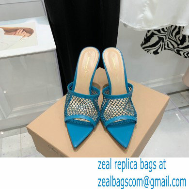 Gianvito Rossi Heel 10.5cm Alisa Mules Blue 2022