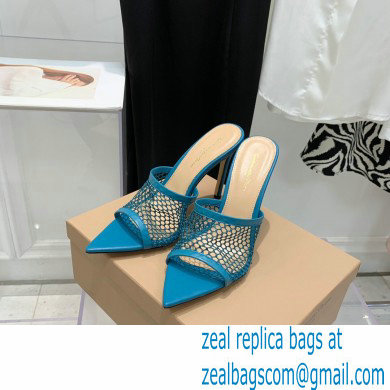 Gianvito Rossi Heel 10.5cm Alisa Mules Blue 2022