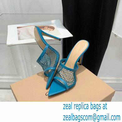 Gianvito Rossi Heel 10.5cm Alisa Mules Blue 2022