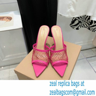 Gianvito Rossi Heel 10.5cm Alisa Mules Fuchsia 2022 - Click Image to Close