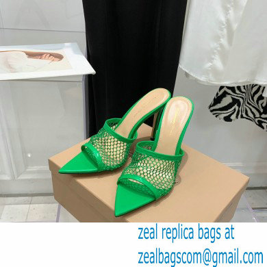 Gianvito Rossi Heel 10.5cm Alisa Mules Green 2022