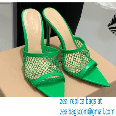 Gianvito Rossi Heel 10.5cm Alisa Mules Green 2022