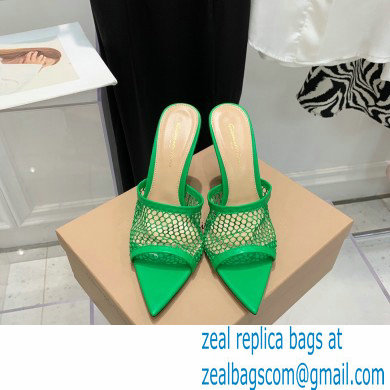 Gianvito Rossi Heel 10.5cm Alisa Mules Green 2022 - Click Image to Close