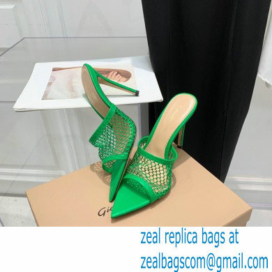 Gianvito Rossi Heel 10.5cm Alisa Mules Green 2022