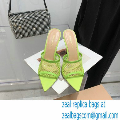 Gianvito Rossi Heel 10.5cm Alisa Mules Light Green 2022 - Click Image to Close