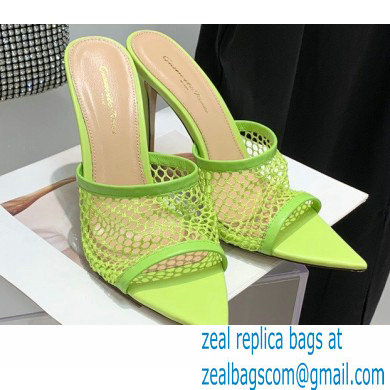 Gianvito Rossi Heel 10.5cm Alisa Mules Light Green 2022