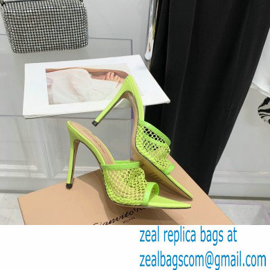 Gianvito Rossi Heel 10.5cm Alisa Mules Light Green 2022 - Click Image to Close