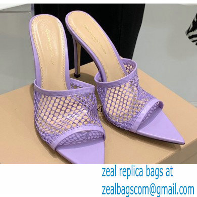 Gianvito Rossi Heel 10.5cm Alisa Mules Lilac 2022