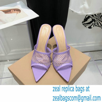 Gianvito Rossi Heel 10.5cm Alisa Mules Lilac 2022